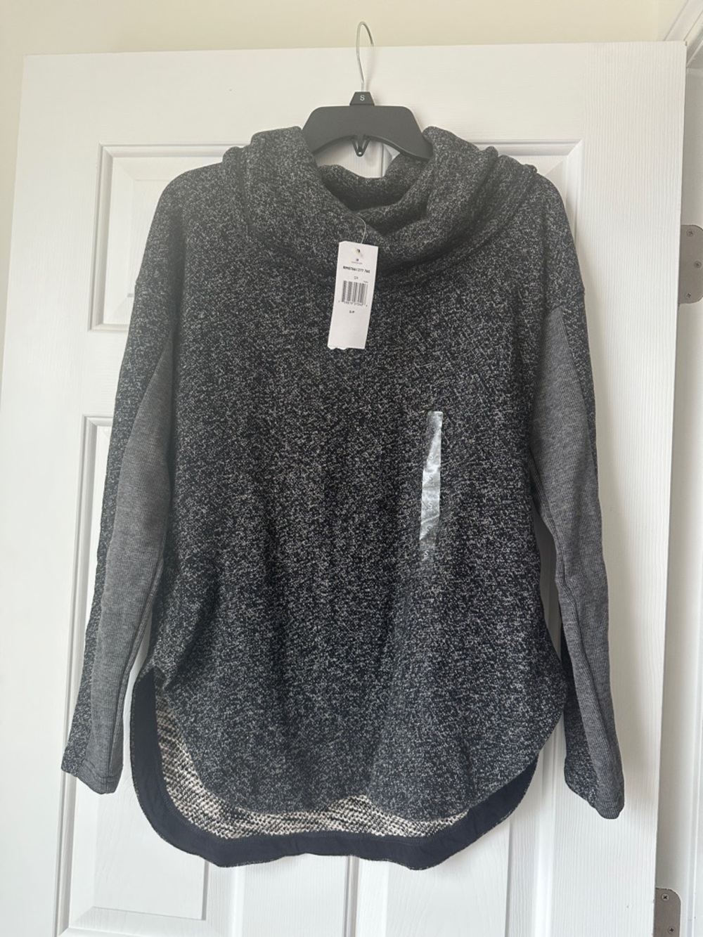 Tommy Hilfiger Heathered Charcoal Cowl Neck Sweater